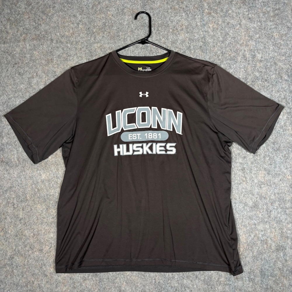 Under Armour UConn Huskies Shirt Mens XL HeatGear Catalyst Loose Performance Tee